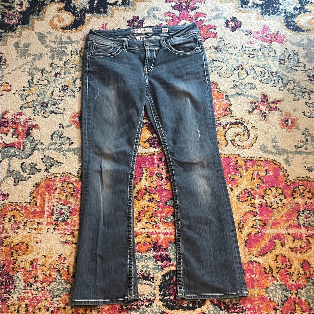 BKE Women's Dark Blue Boot Cut Jeans